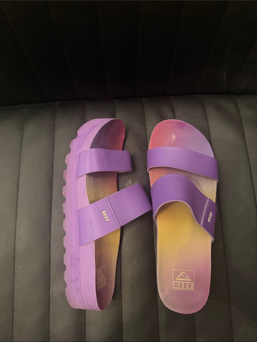 Reef Women's Purple Gradient Double-Strap Slide Sandals